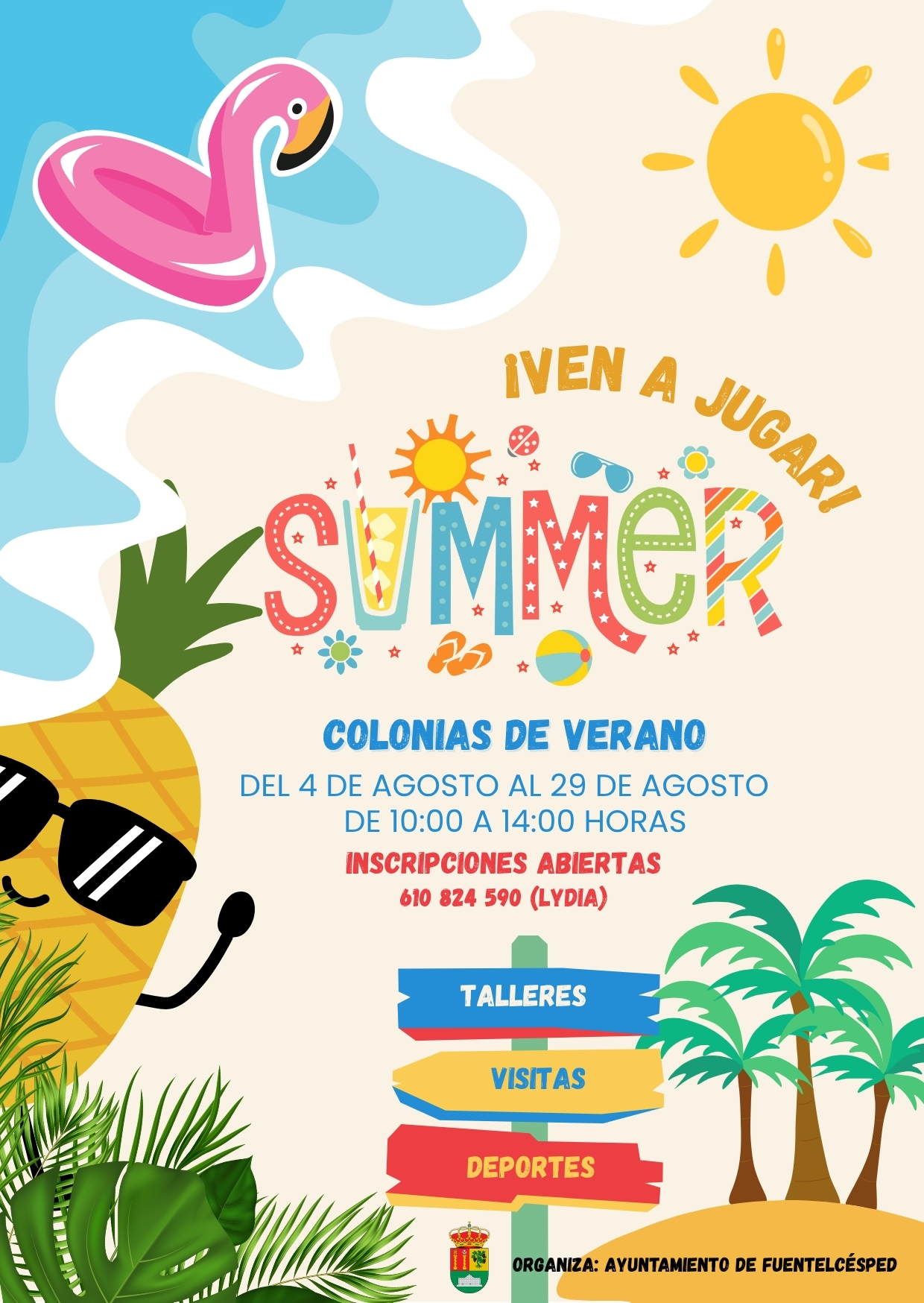Cartel Colonias de Verano Fuentelcésped 2025