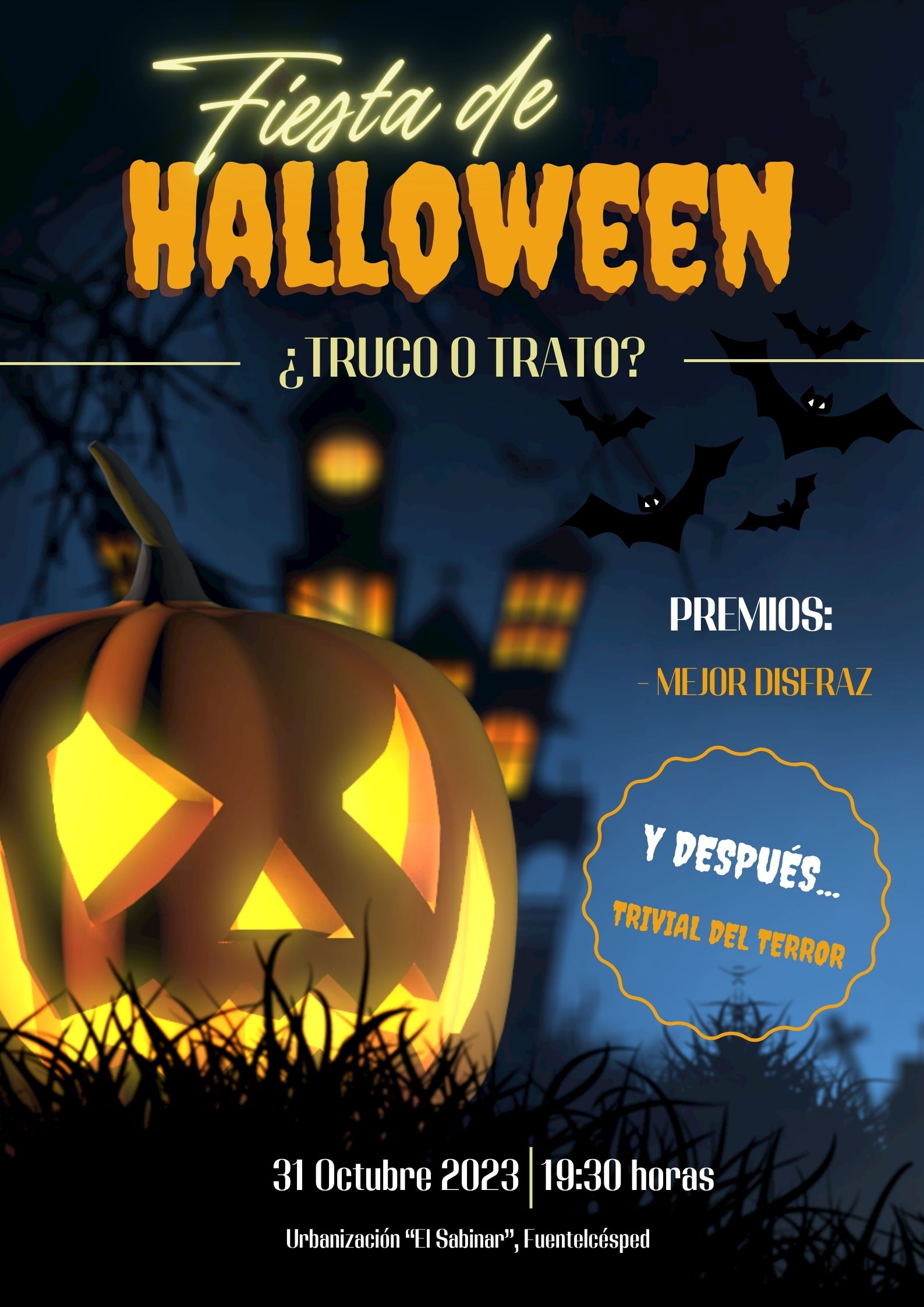 Cartel de la Fiesta de Halloween